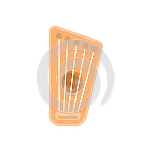 Gusli russian string musical instrument icon cartoon style photo