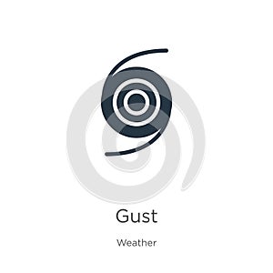 Gust icon vector. Trendy flat gust icon from weather collection isolated on white background. Vector illustration can be used for