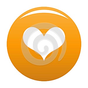 Gustatory heart icon orange photo