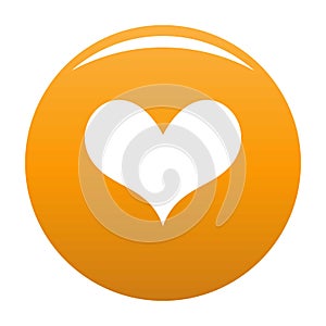 Gustatory heart icon vector orange photo