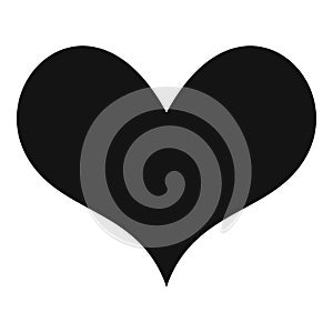 Gustatory heart icon, simple style. photo