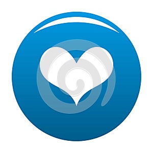 Gustatory heart icon vector blue photo