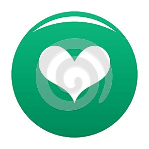 Gustatory heart icon vector green photo