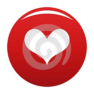 Gustatory heart icon vector red photo