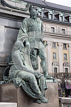 Gustav II Adolf, Statue by Archeveque, Stockholm