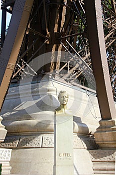 Gustave Eiffel monument located under Eiffel Tower