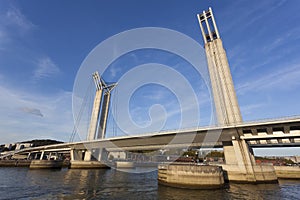 Gustave Flaubert bridge, Rouen, Normandy