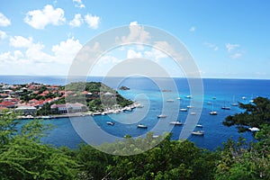 Gustavia Harbor at St Barts, French West Indies