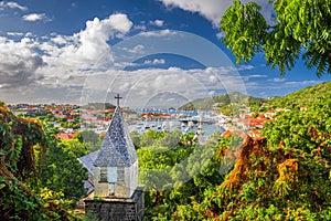 Gustavia, Saint Barthelemy Carribean view from behind the Anglican Church