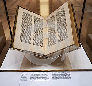 Gutenberg Bible dating from 1445