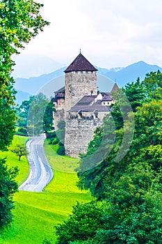 Gutenberg Castle in the Principality Liechtenstein...IMAGE