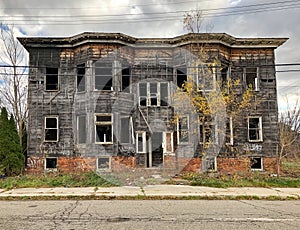 Gutted Apartment Building In Detroit