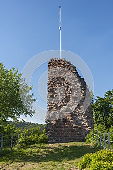 Guttenberg castle ruins near Oberotterbach. Region Palatinate State of Rhineland-Palatinate in Germany