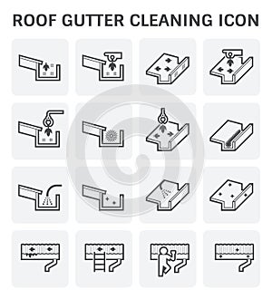 Gutter cleaning icon