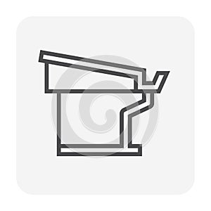 Gutter drainage icon