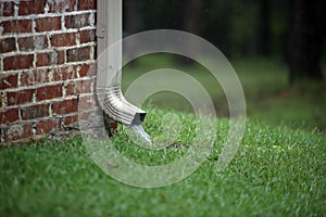 Gutter working during rain storm