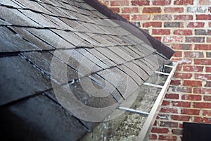 Gutter working during rain storm