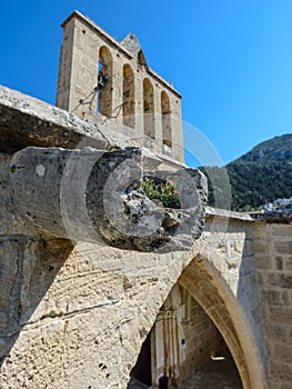 Guttering on the 13th century Gothic monastery at Bellapais,northern cyprus 7