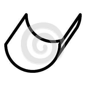 Guttering icon, outline style