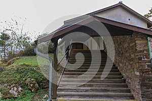 guttering Metal Shale on the roof of a house