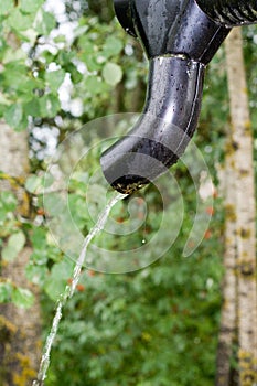 Guttering with Stream of Water