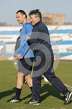 Guus Hiddink and Sergei Ignashevich