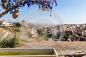 Guvercinlik Valley and Fairy tale chimneys in Turkey photo