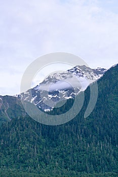 Guxiang Lake under snow mountain