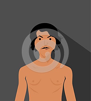 A guy with brave face