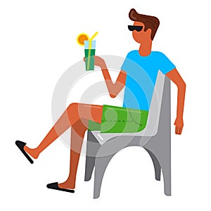 Guy with a cocktail