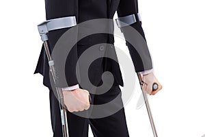 The guy on crutches