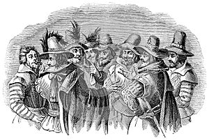 Guy Fawkes and his fellow conspirators