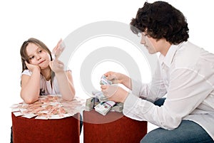 Guy with girl consider a lot of money