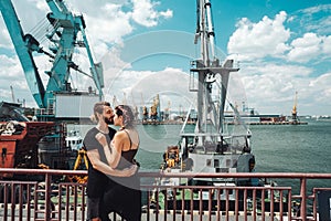 Guy and girl in the docks
