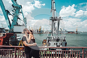 Guy and girl in the docks
