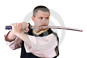 Guy with japanese sword