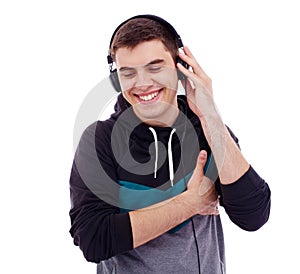 Guy listening music