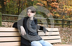 Guy on park bench