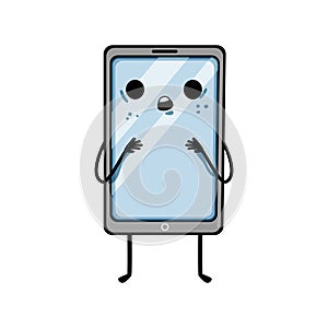 guy phone character cartoon vector illustration