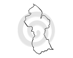 Guyana - Hand-Drawn Map lllustration