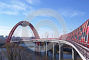 Guyed bridge in Moscow