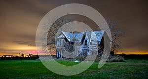 guyitt house canadas most photographed abandoned house abandoned house lit with drone