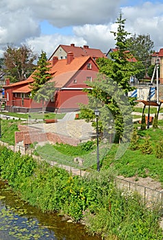 GVARDEYSK, RUSSIA. The House Museum of German artist Lovis Corint on the banks of the River Deima. Kaliningrad
