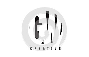 GW G W White Letter Logo Design with Circle Background.