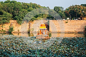 Gwalior fort Suraj Kund pond in India