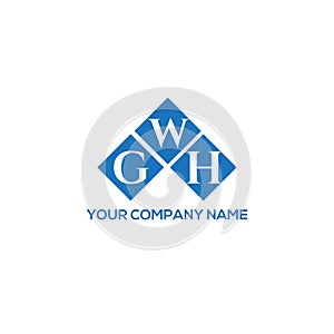 GWH letter logo design on white background.  GWH creative initials letter logo concept.  GWH letter design. GWH letter logo