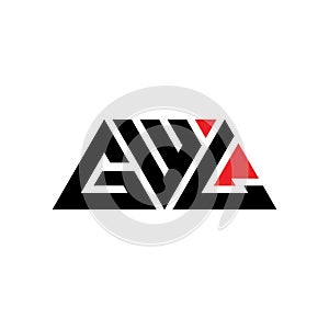 GWL triangle letter logo design with triangle shape. GWL triangle logo design monogram. GWL triangle vector logo template with red