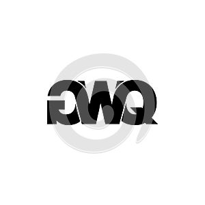 GWQ letter monogram logo design vector