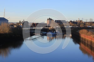 The river Kelvin in the city of Glasgow