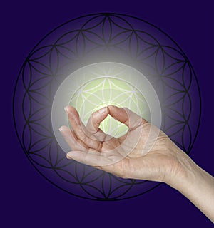 Gyan Mudra and the Flower of Life Symbol